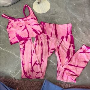 PINK Victoria's Secret Pink Tie-Dye Leggings Set